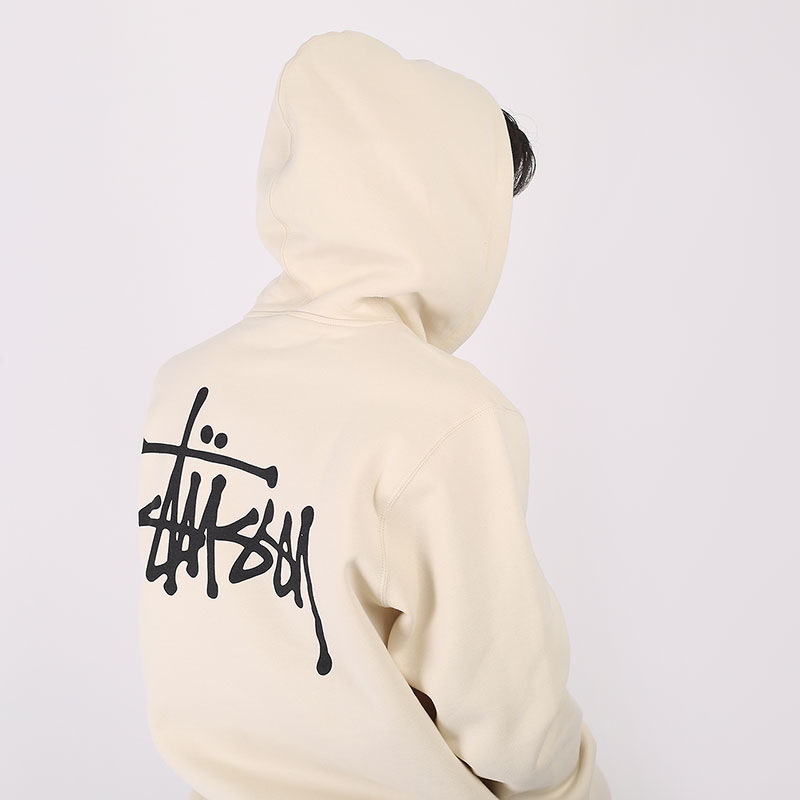 мужская бежевая толстовка Stussy Basic Hood 1924500-cement - цена, описание, фото 6